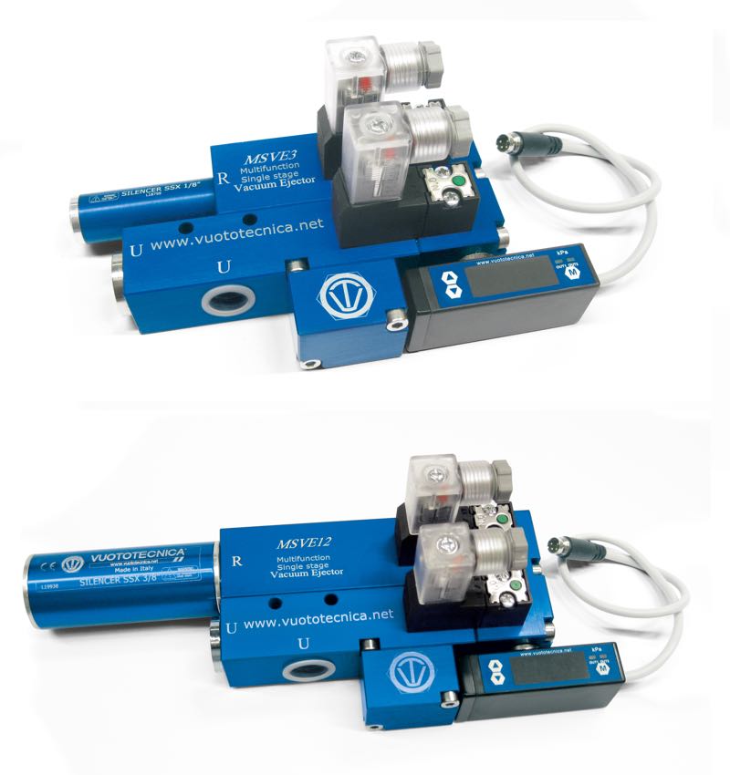 Generadores de vacío de una sola etapa y multifunción, serie MSVE